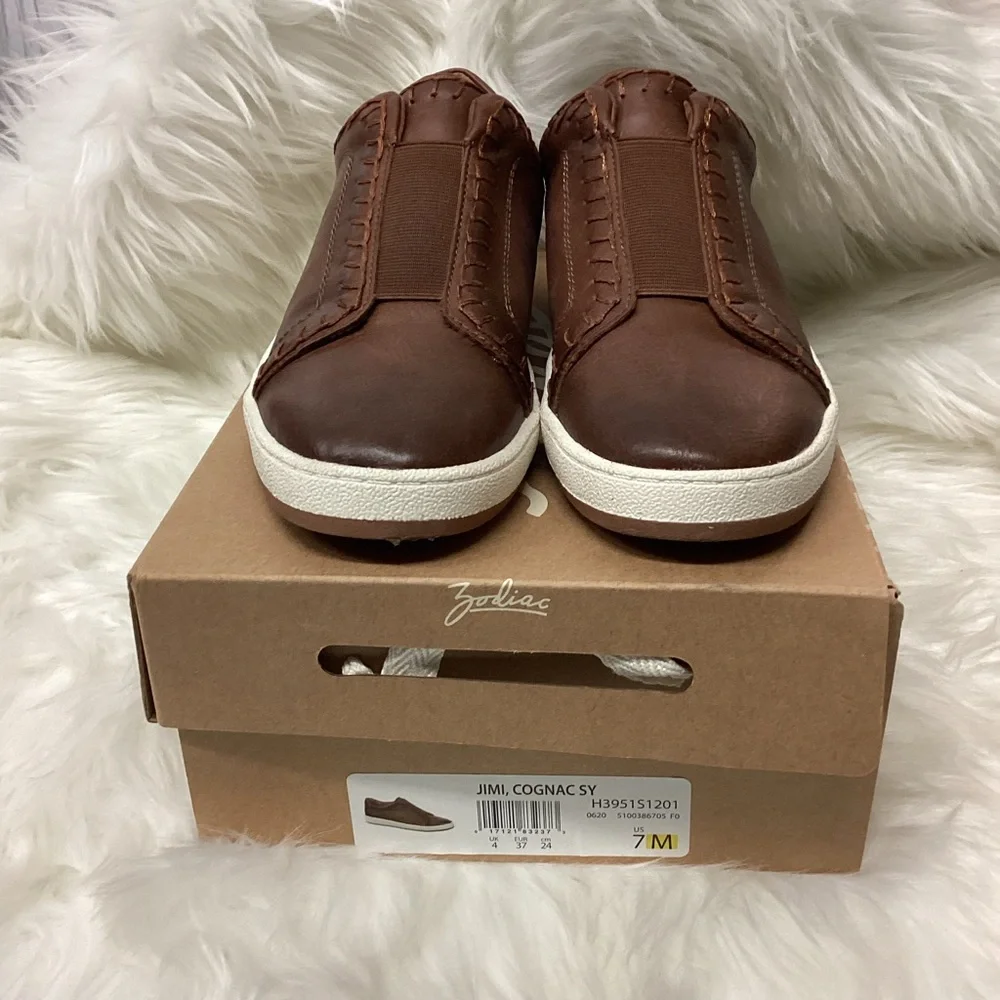 Zodiac Jimi, Cognac SY Sneakers - Size 7M - New In Box - Picture 3 of 7